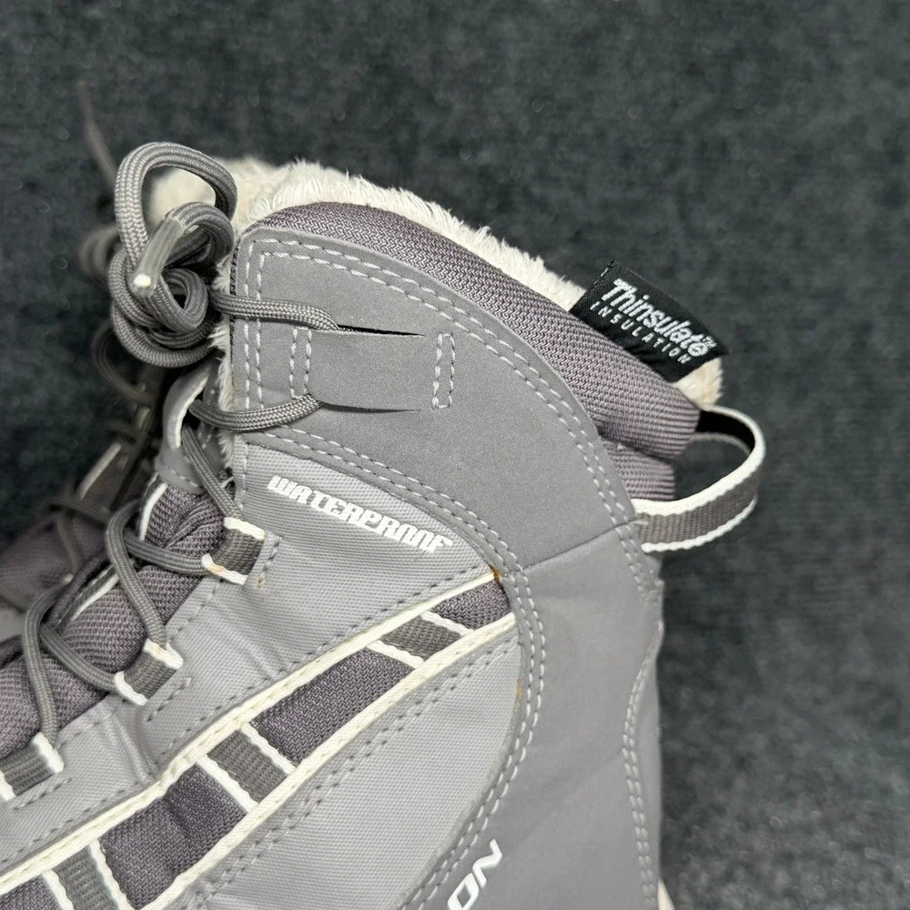 Salomon Winter Hiking Boots Men's 8.5‎ Grey Waterproof Thinsulate Insulated Snow